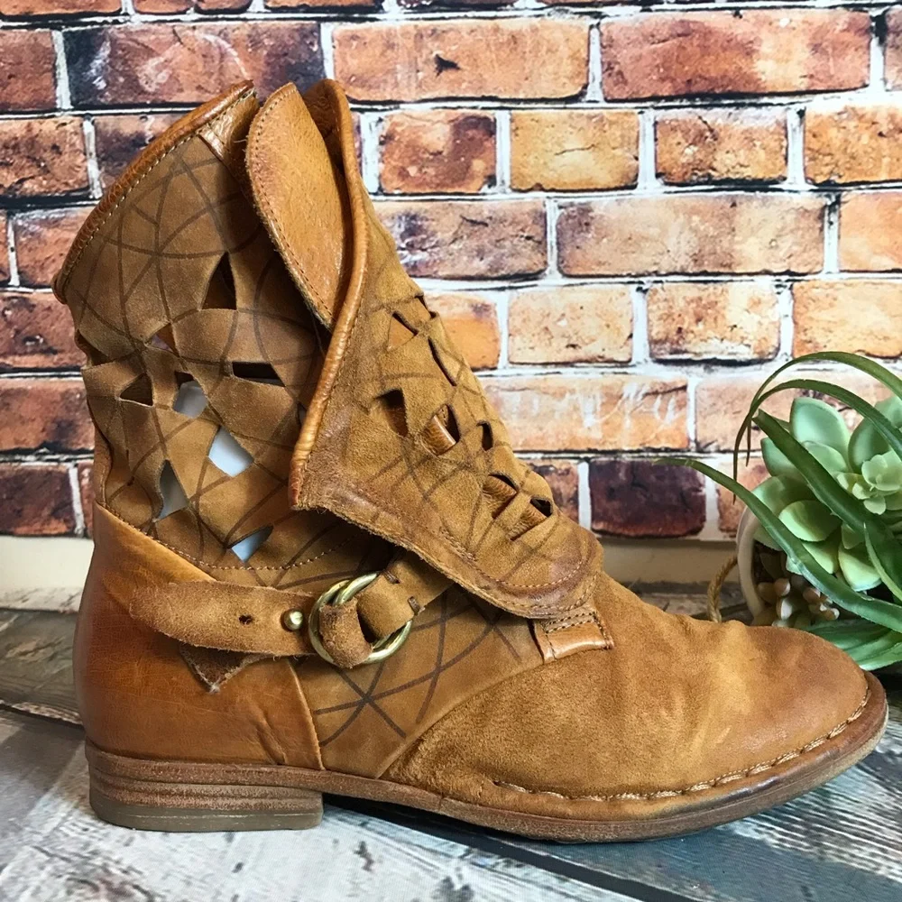 ๐๐ธ A.S 98 Nellyn Leather Suede Bootie ๐ธ๐ - Picture 1 of 16